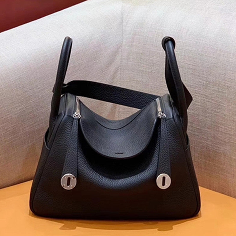 Women's Mini Lindy First Layer Lychee Leather Shoulder Bags
