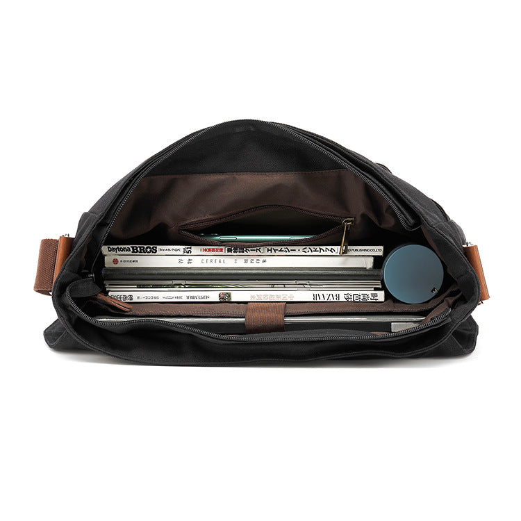 Men's Cotton Canvas Retro Fashion Computer Men's Messenger Bags