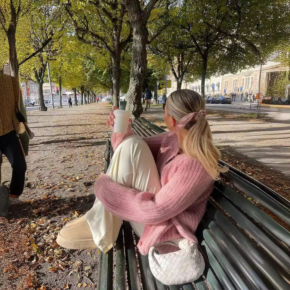 Women's Loose Lazy Style Solid Color Sweaters