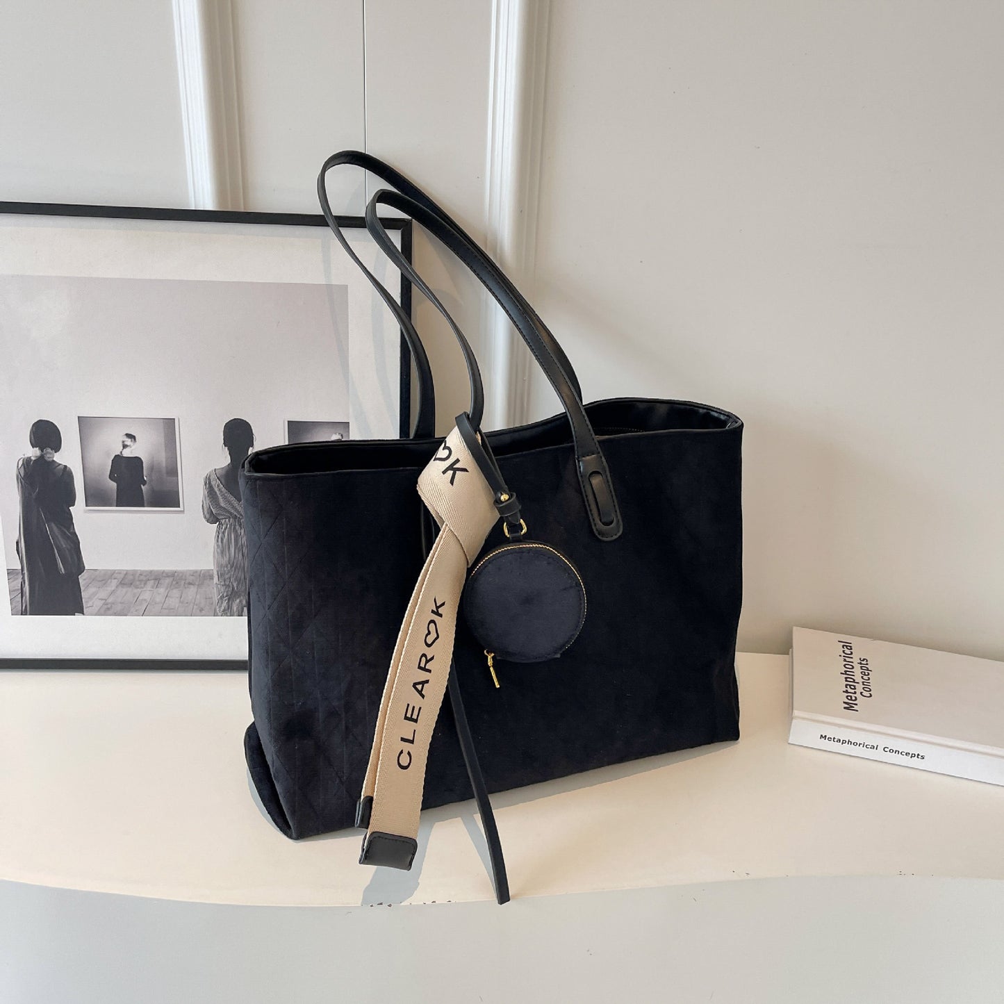 French Entry Lux Retro Large Capacity Totes Suede Fashion Tote Bags