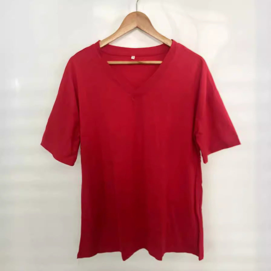 Women's Loose Half Sleeve Cotton Waist Blouses