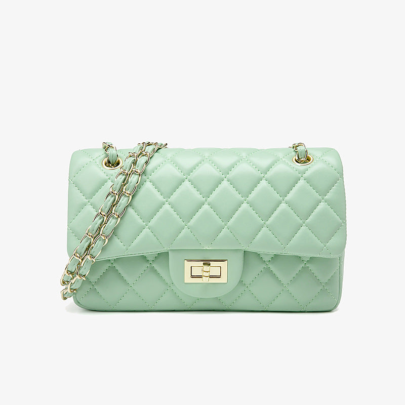 Women's Summer Chain Classic Style Diamond Solid Crossbody Bags