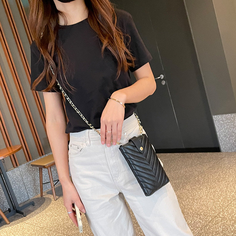 Women's Soft Sheepskin For Leather Vertical Diamond Crossbody Bags