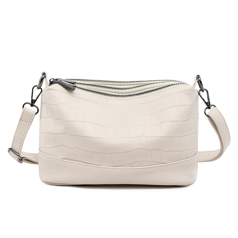 Women's Source Genuine Leather Cattlehide Fashion Crocodile Crossbody Bags