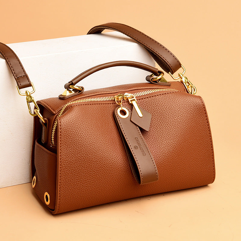 Women's Pillow Genuine Leather Fashion Popular Strap Crossbody Bags