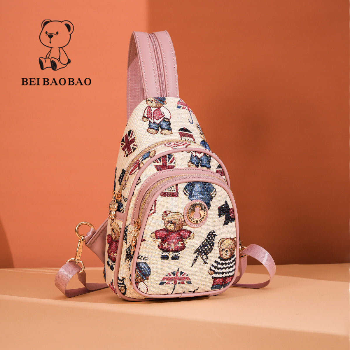 Women's Slouchy Source Design Cartoon Bear Waist Packs