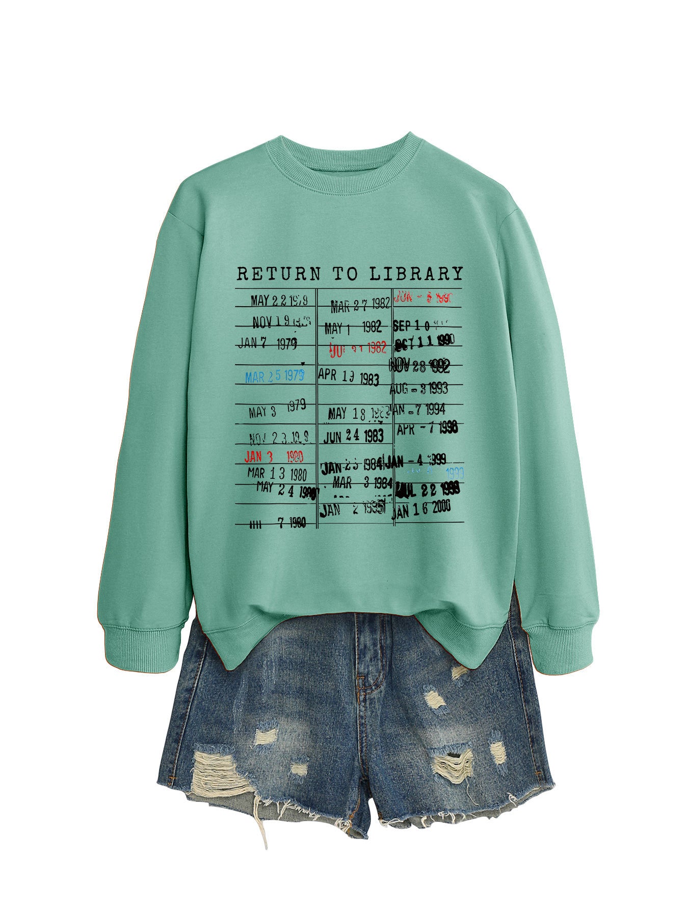 Women's Personalized Printed Fashion Round Neck Loose Sweaters