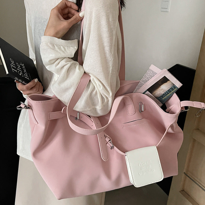 Women's Retro Large Capacity Fashion Korean Style Shoulder Bags