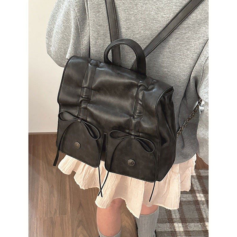 Women's Retro High-grade Pleated Trendy Cool Bow Bags
