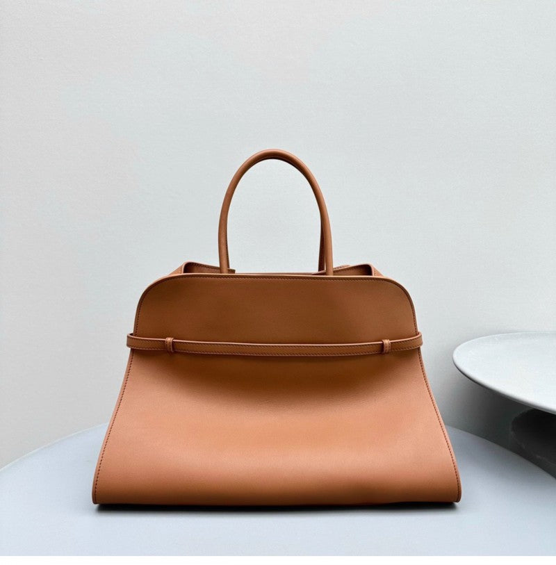 Large Capacity Commuter Cowhide High-grade French Handbags