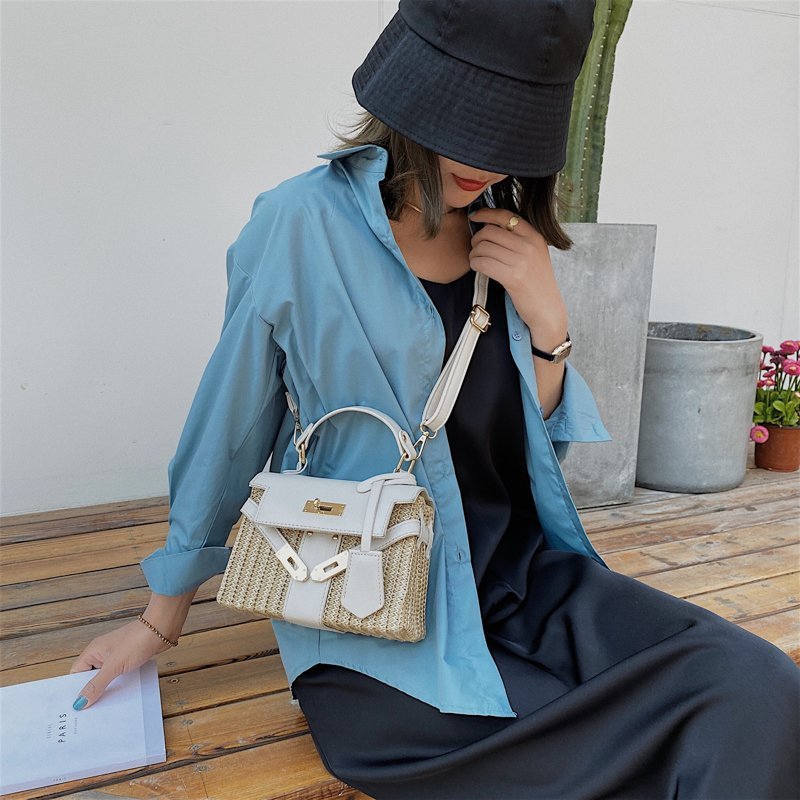 Women's Rattan Weave Beach Fashion Straw Crossbody Bags