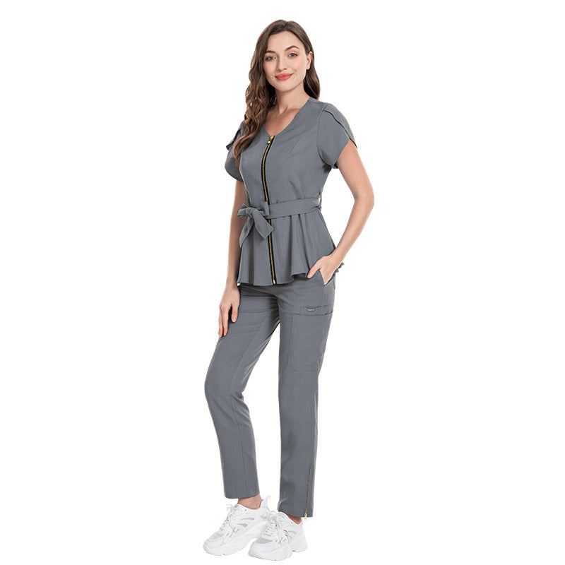 Women's Hospital Sleeve Fashion Operating Stretch Hand Uniform