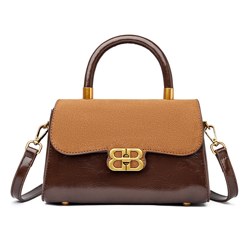 Women's Retro Suede Fashion Portable Trendy Leopard Shoulder Bags