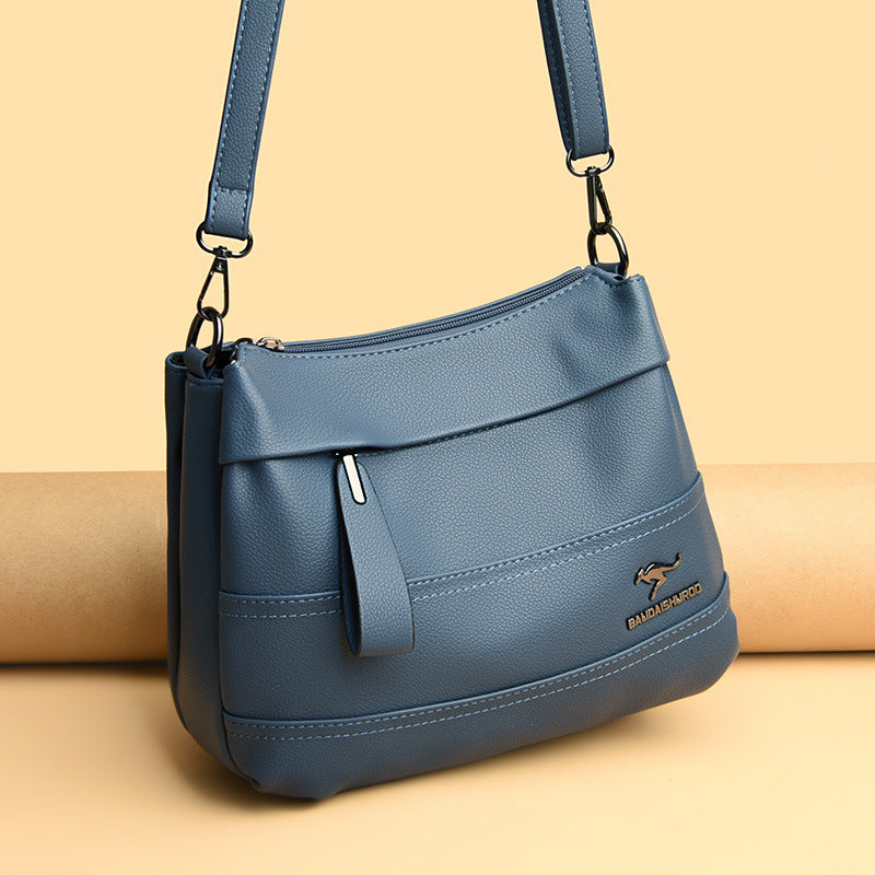Women's Stitching Large Capacity Mom Fashion Soft Crossbody Bags
