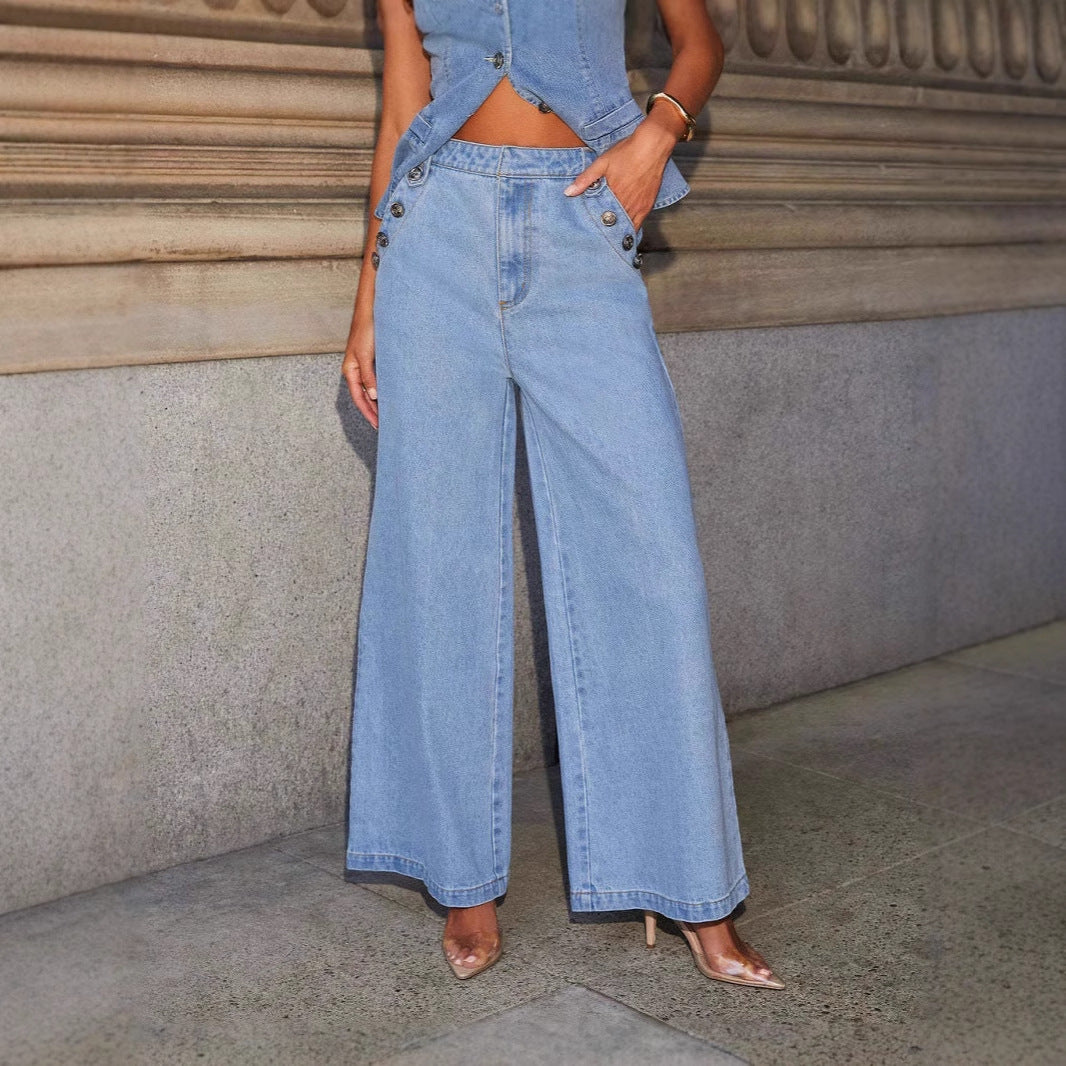 American Solid Color Loose Stylish Long Sleeves Suits
