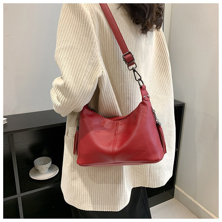 Women's Underarm Layer Cowhide Elegance Retro Fashion Shoulder Bags