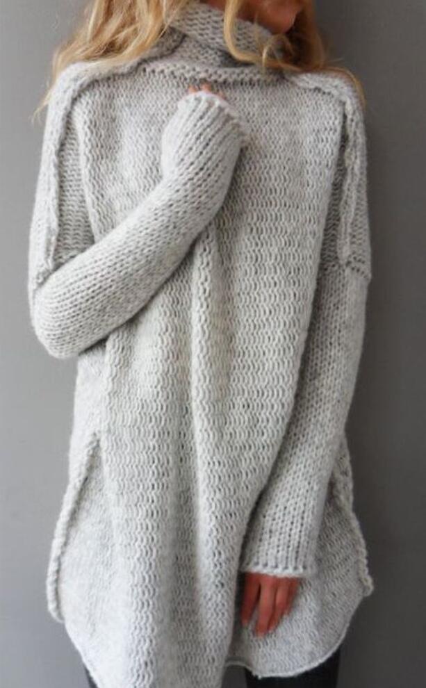 Trendy Comfortable Heaps Collar Craft Long-sleeved Sweaters