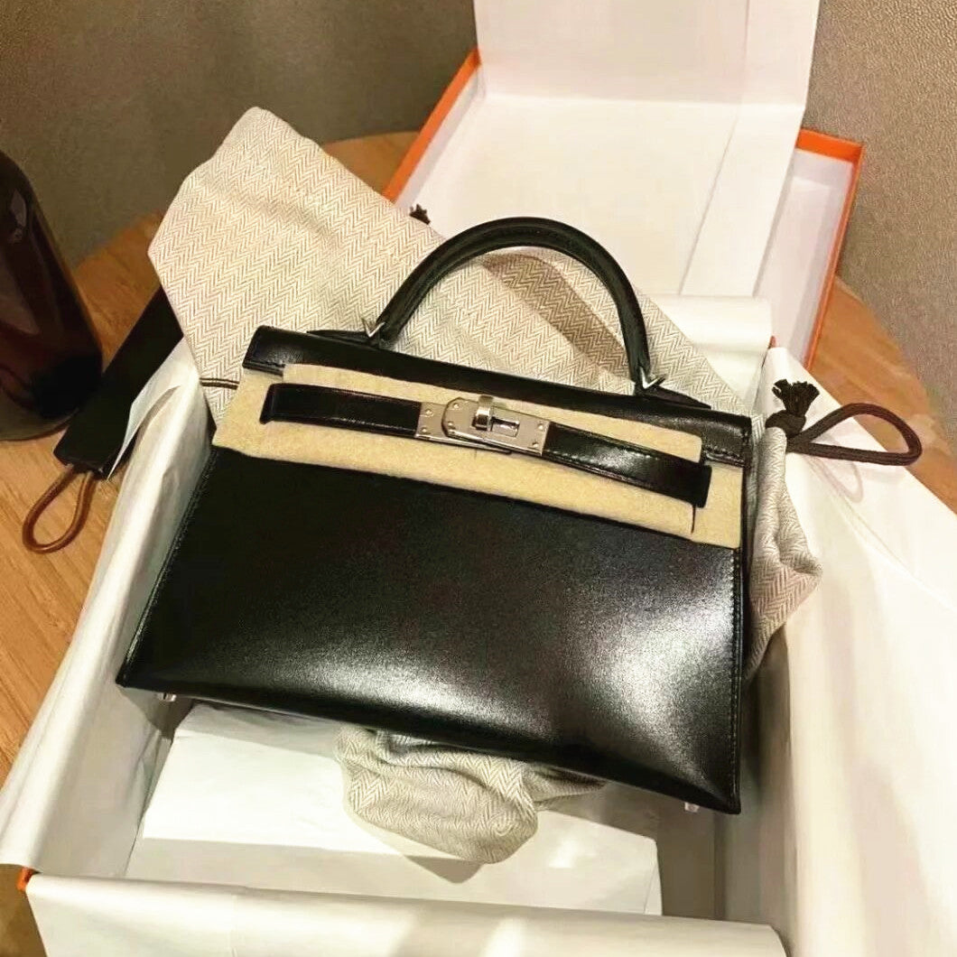 Women's Second Generation Kelly Sier Glossy Leather Shoulder Bags