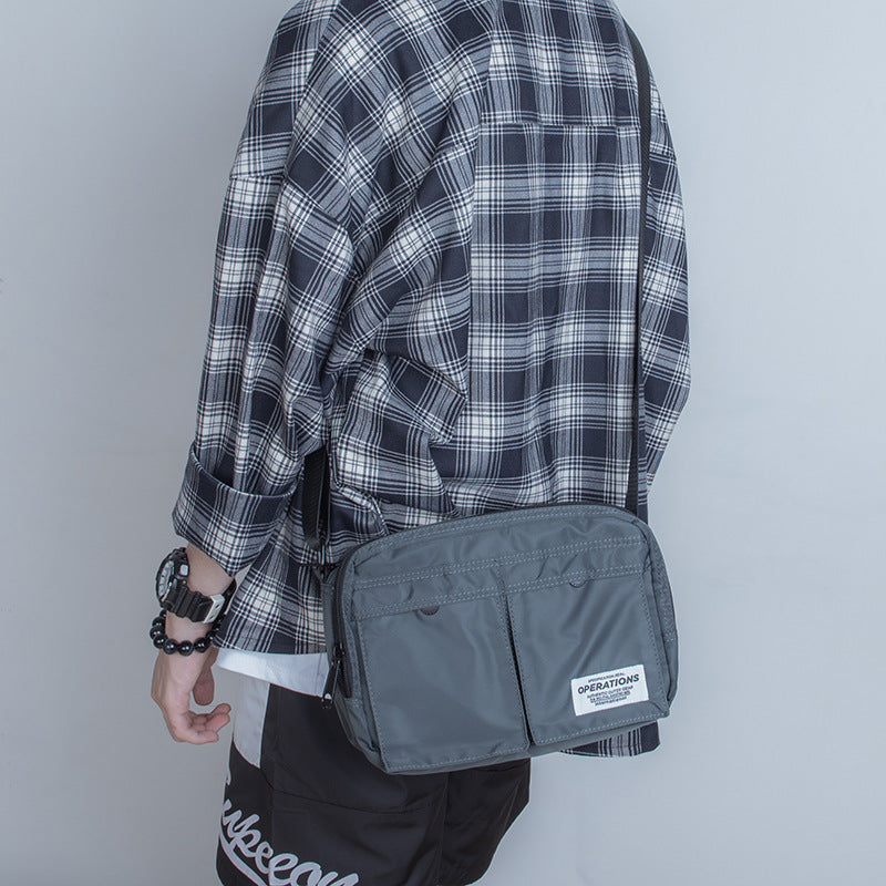 Men's Korean Simple Oxford Cloth Street Green Men's Shoulder Bags