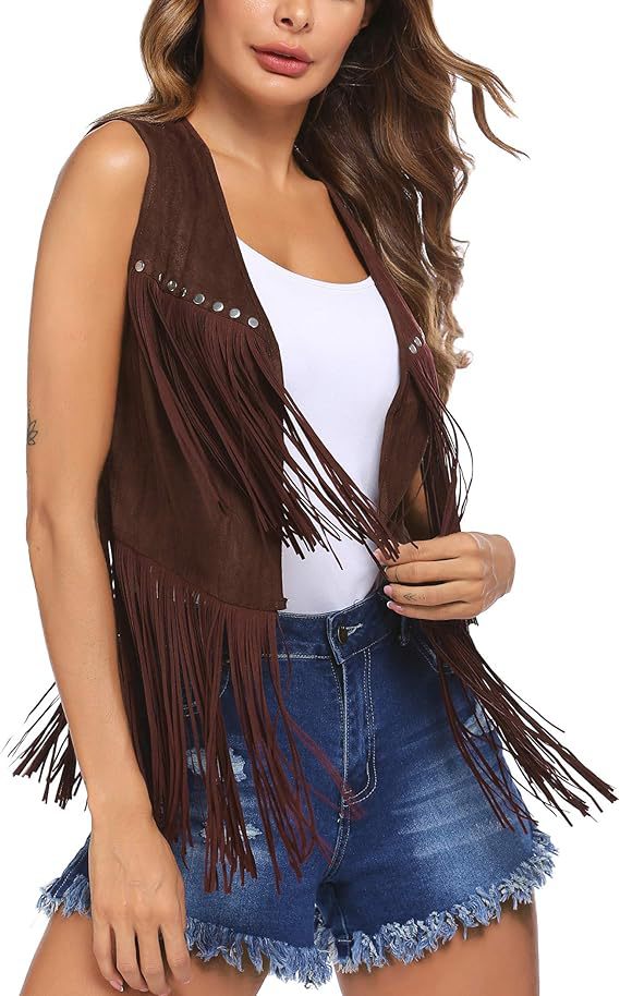 Women's Creative Stylish Tassel Suede Mid-length Coats