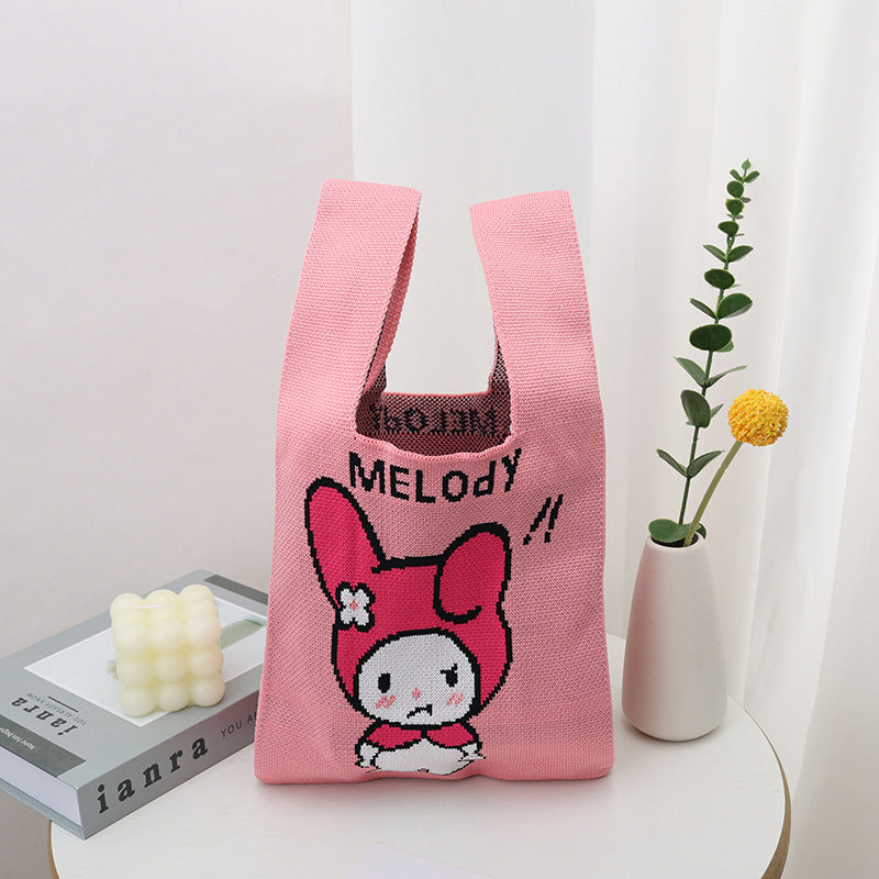 Cool Women's Knitted Cute Cartoon Woven Bags