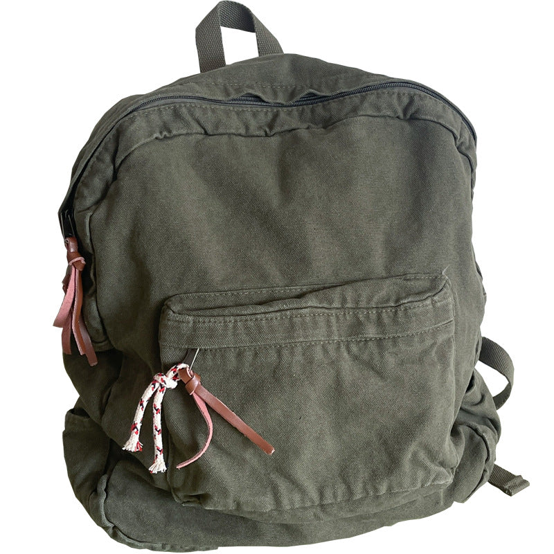 Leather Wash Canvas Simple Fashion Retro Backpacks