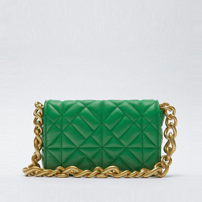 Women's Summer Fashion Trendy Thick Chain Quilted Shoulder Bags