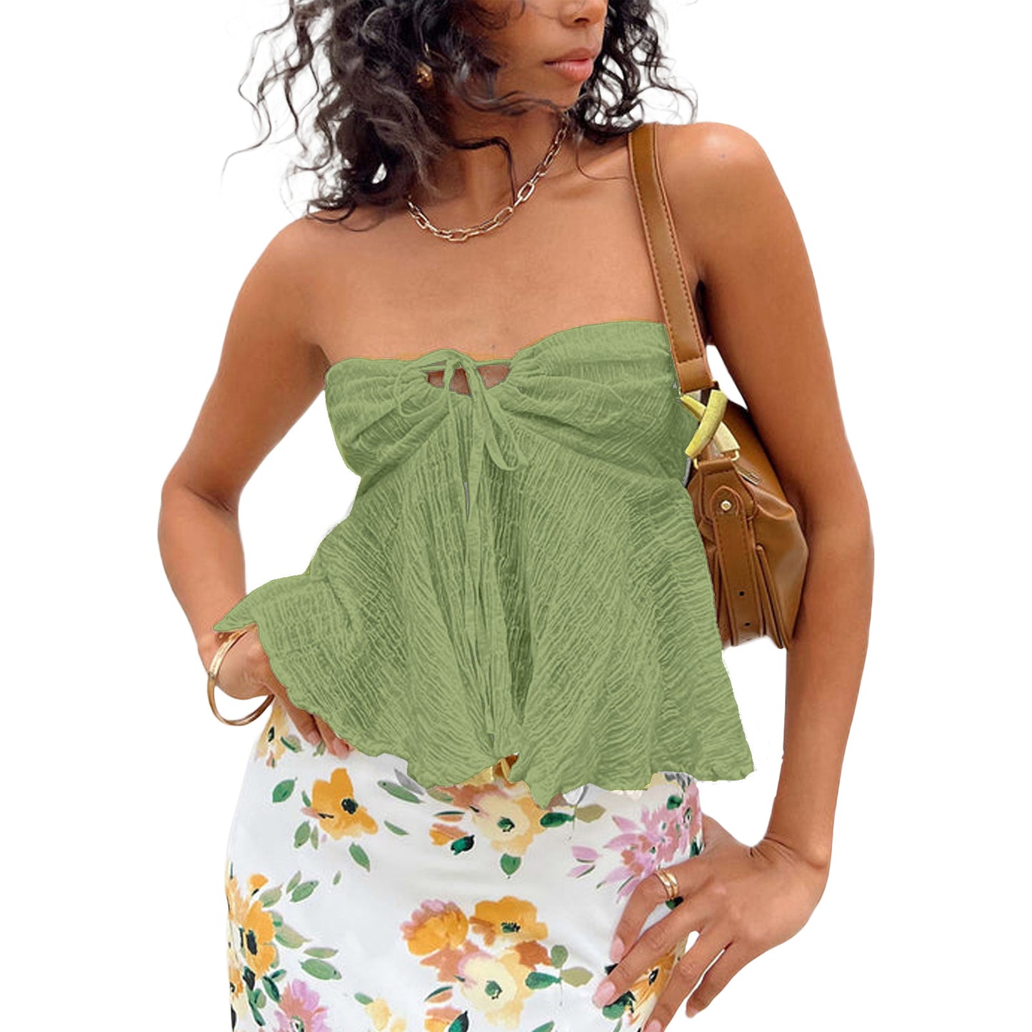 Women's Summer Hot Solid Color Sexy Tube Tops