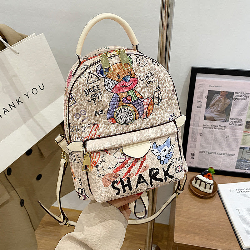 Women's Korean Fashionable Stylish Cute Bear Trendy Backpacks