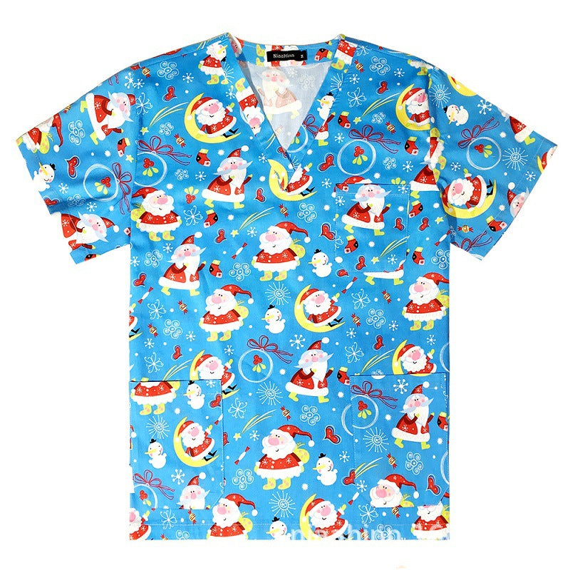 Women's & Men's & Cartoon Printed T-shirt For Surgical Gown Uniform