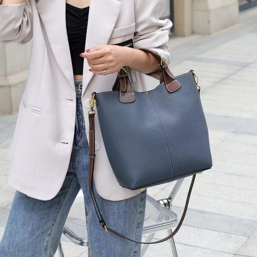 Women's Top Layer Cowhide Premium Commute Large Handbags