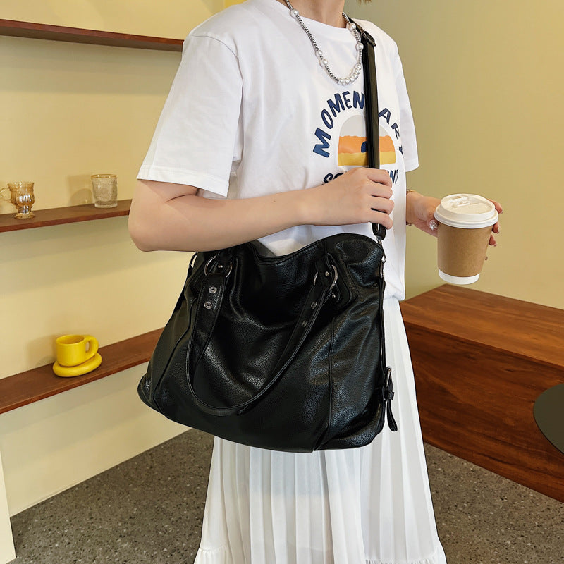 Women's Autumn Korean Style Large Capacity Soft Shoulder Bags