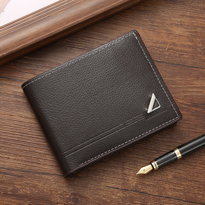 Men's Short Male Youth Business Horizontal Fashion Large Capacity Soft Men's Wallet