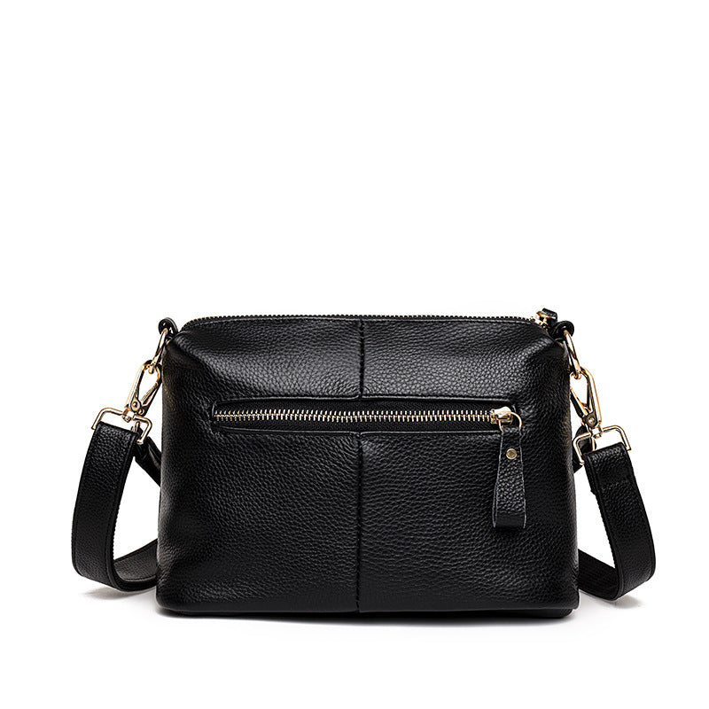 Women's Simple Large Capacity Cowhide Fashion Popular Shoulder Bags