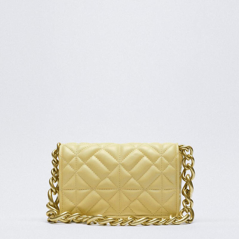 Women's Summer Fashion Trendy Thick Chain Quilted Shoulder Bags