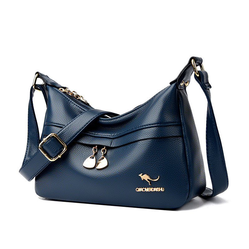 Women's Simple Large Capacity Mother Soft Leather Crossbody Bags