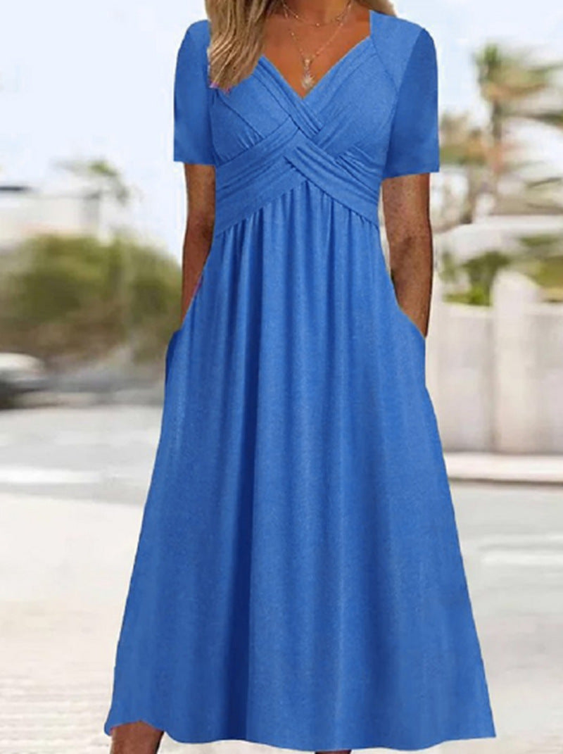 Women's Autumn Solid Color Sleeve Special Dress Dresses
