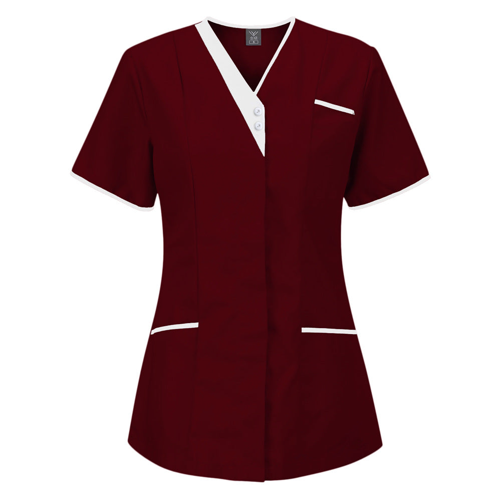 Surgical Gown Beauty Salon Doctor Short-sleeved Shirt Uniform