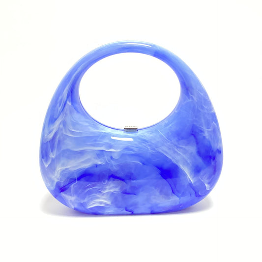 Women's Retro Marble Ice Crack Acrylic Box Handbags