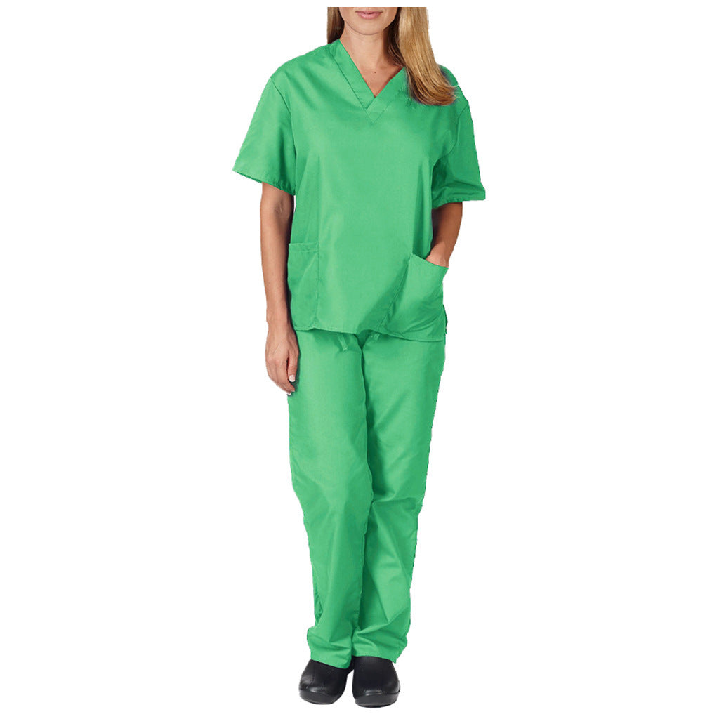 Women's Solid Color Pocket Nursing Work Uniforms Uniform