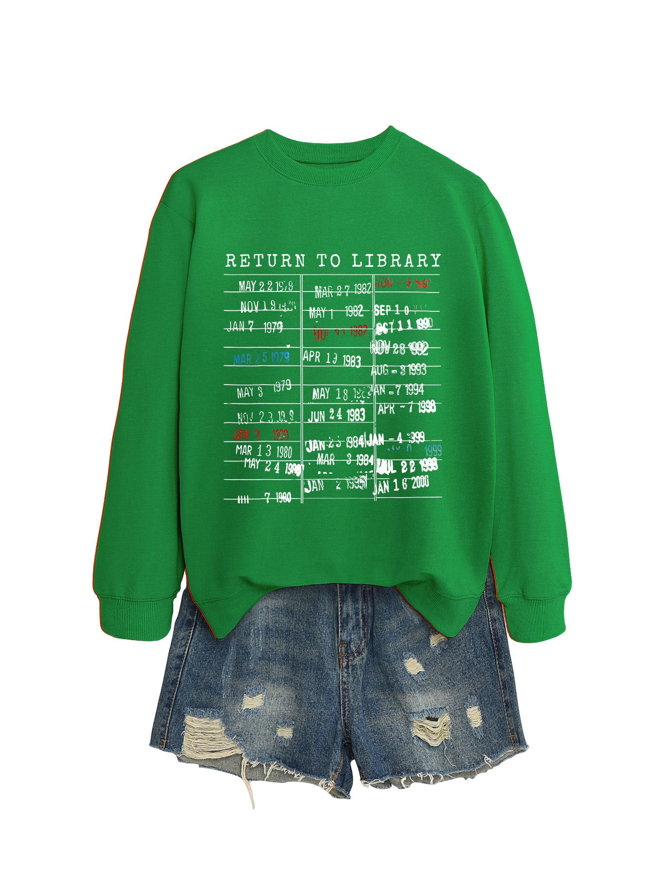 Women's Personalized Printed Fashion Round Neck Loose Sweaters