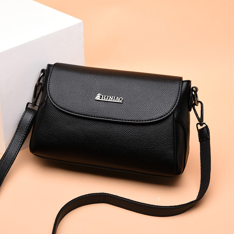 Women's Mother Soft Leather Fashion Elegant Grandma Crossbody Bags