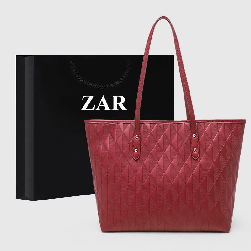 Women's Large Capacity Commuter High-grade Fashion Rhombus Tote Bags