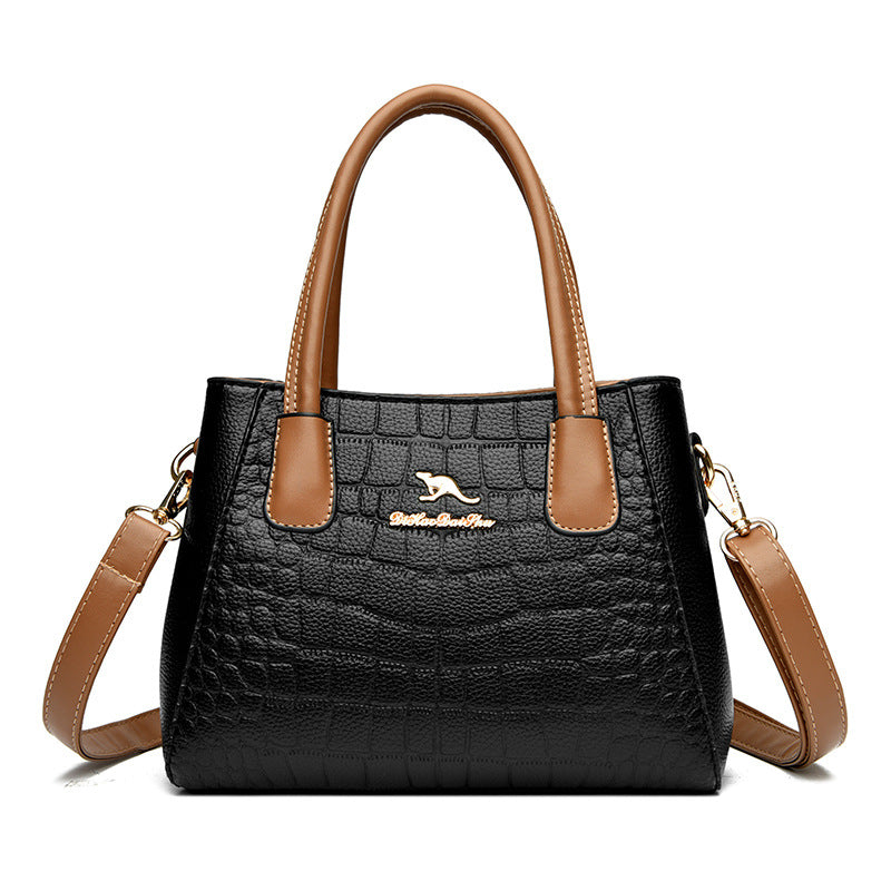 Women's Stone Pattern High Sense Large Small Square Bags