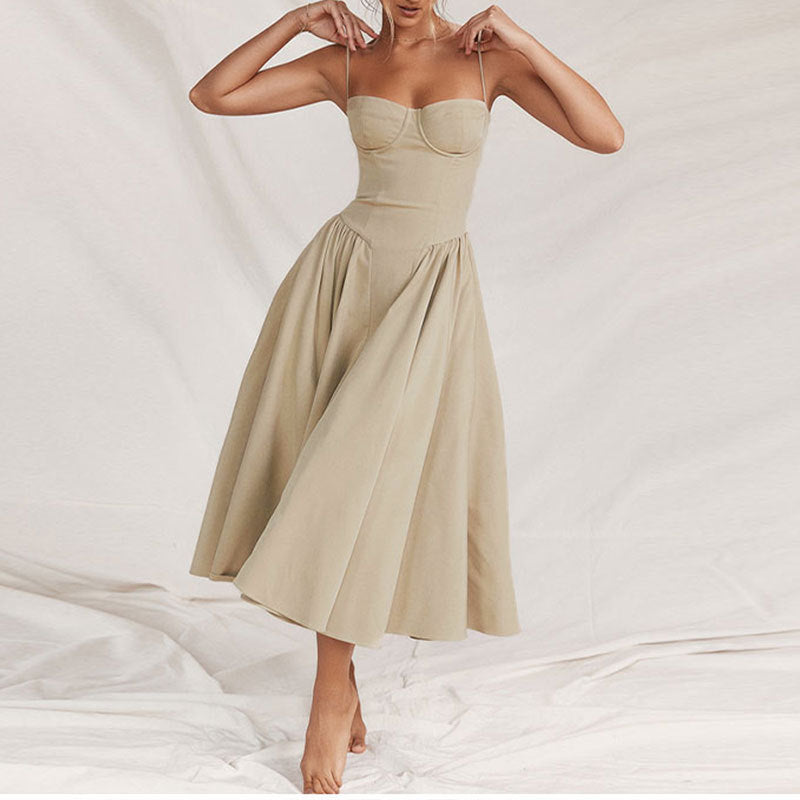 Women's Tube Dress Waist Trimming Fashion Sexy Dresses