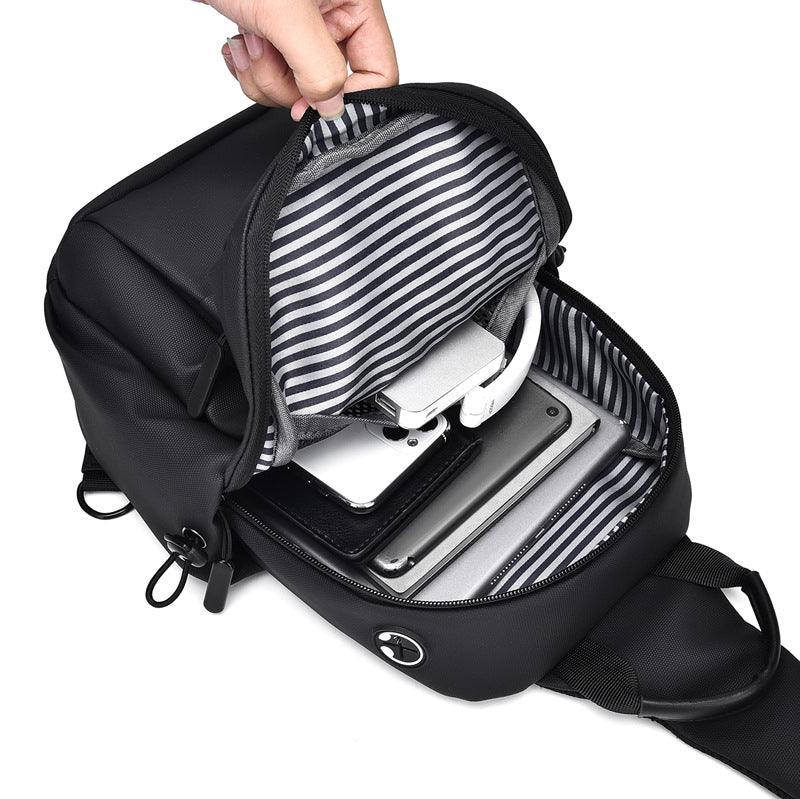 Men's Large Capacity Waterproof Fashion Simple Men's Chest Bags