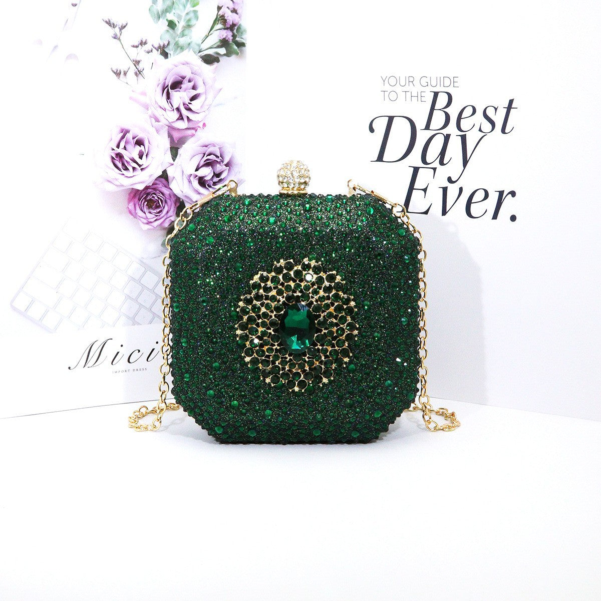 Women's Sense Drill Fashion Personalized Mini Box Evening Bags