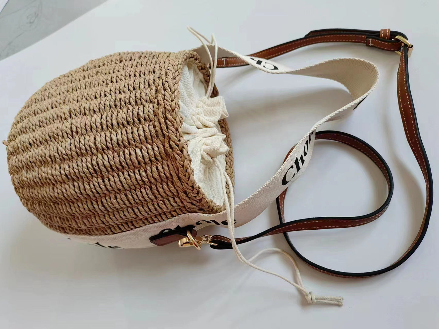 Women's Summer Simple Elegant Ribbon Handmade Woven Shoulder Bags