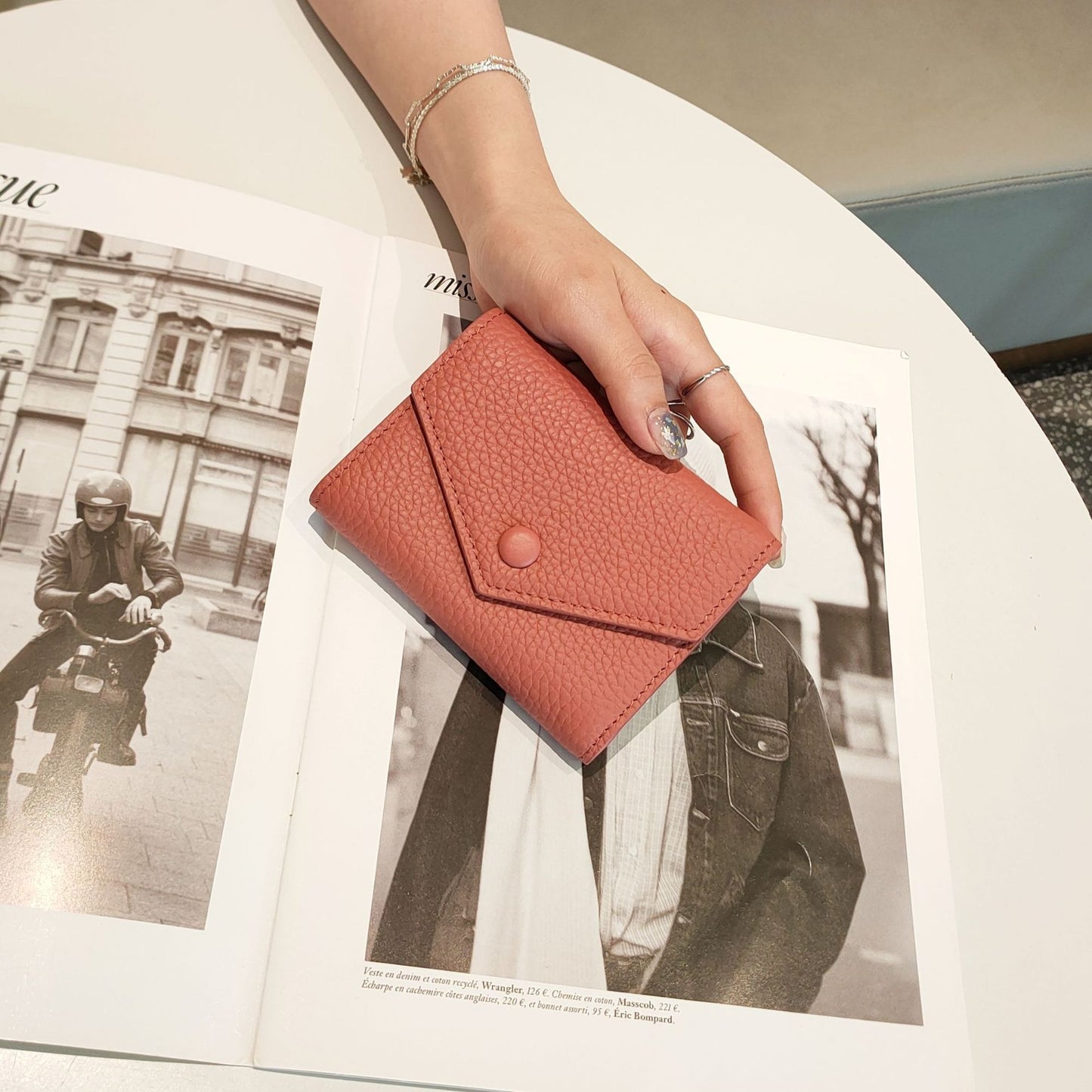 Women's Style Trendy First Layer Cowhide High Ladies Wallets