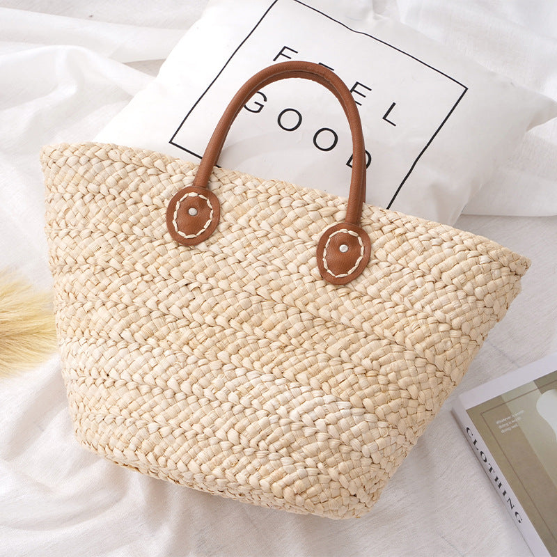 Women's Straw Woven Fashionable Summer Beach Versatile Handbags